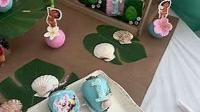 Baby Moana themed 1st Birthday dessert table.