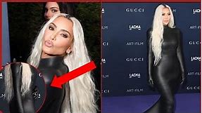 Kim Kardashian Is Sleek In Black Leather Gown For LACMA’s Art & Film Gala