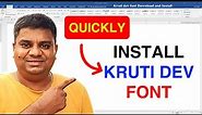 Kruti Dev Font - Download For PC or Laptop