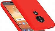 Case Compatible with Motorola Moto E5 Play GO in Liquid RED - Shockproof and Scratch Resistant TPU Silicone Cover - Ultra Slim Protective Gel Shell Bumper Back Skin
