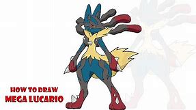 How to Draw Mega Lucario - Pokemon | step by step easy drawing
