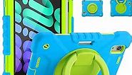 iPad Mini 6th Generation Case for Kids,iPad Mini Case Kids Built-in Pencil Holder,iPad Mini 6 Case 8.3 inch for Heavy Duty Shock Resistant Rugged with 360 Degree Swivel Handle Rugged Case for Kids