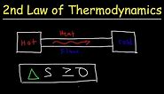 Second Law of Thermodynamics - Heat Energy, Entropy & Spontaneous Processes
