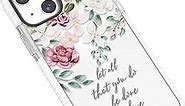 Clear Case Compatible with iPhone 13 (6.1 inch),Girls Women Roses Inspirational Scripture Bible Verses Christian Quotes Corinthians 16:14 Soft Protective Shockproof Case for iPhone 13