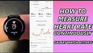 How to Measure Heartbeat Continuously on Samsung Galaxy Watch Active 2