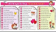 101 Super Cute Ways To Say I LOVE YOU in English | Love Messages