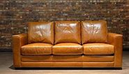 Distressed Leather Couch Bring Classy Look Into The Living Room