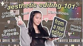 the ultimate guide to editing ~CUTE & AESTHETIC~ videos | animations, VHS effects, music +more!
