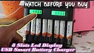 8 Slots Lcd Display Usb Smart Battery Charger | Sony AA 4600 Mah | Unboxing & Review | LAZADA