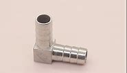 Beduan 3/8" ID Hose Barb Elbow Stainless Steel 90 Degree L Right Angle Barbed Fitting