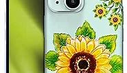 Head Case Designs Sunflower Watercoloured Florals Soft Gel Case Compatible with Apple iPhone 13 Mini