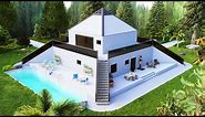 49' x49' (15m x15m) This Pyramid House is Absolutely Stunning!!! 4 Bed - 3 Bath - Amazing Floor Plan