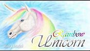 Rainbow Unicorn Digital Painting