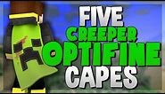 5 Creeper Optifine Cape Designs! (Best Minecraft Cape Designs)