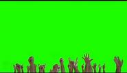 Hands Crowd - Green Screen Animation