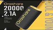 Orashare O20 20000mAh Powerbank Fast Charge Powerbank High Capacity Dual Output