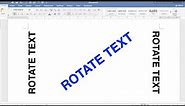 How to Rotate Text in Microsoft Word