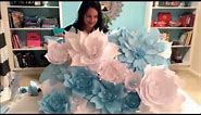 DIY FLORAL BACKDROP Paper Flower Wall Easy/Affordable