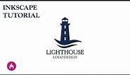 Inkscape tutorial lighthouse logo design