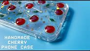 Handmade Cherry Phone Case With UV Resin