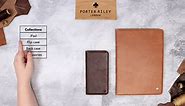 Porter Riley - Leather Case for iPhone 13 (6.1"). Premium Genuine Leather Stand/Cover/Wallet/Flip Case with [Card Slots] [Horizontal Stand] [Durable Frame] (Chocolate Brown)