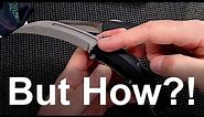 A CURVED OTF!? | Heretic Knives ROC Karambit blade switchblade
