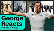 George Reacts to his F1 Intro Pose Memes 🧘‍♂️🤣