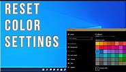 How to Reset Color Settings in Windows 11