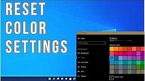 How to Reset Color Settings in Windows 11