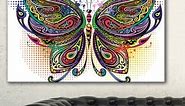 Designart "Variegated Butterfly" Digital Art Canvas Print - Bed Bath & Beyond - 11622347