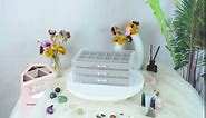 Rock Display Case Rock Collections Display Cases Rock Collection Box for Kid in 54 Grids Suitable for Collecting and Displaying Gemstone Crystals - Display Cases for Collectibles (54 Grids)