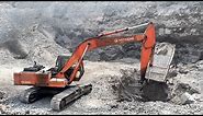 Hitachi EX200 Working Alone on Sand Quarry - Mining Works
