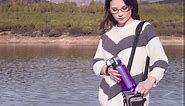 Water Bottle Holder Carrier - Bottle Cooler w/Adjustable Shoulder Strap and Front Pockets - Suitable for 16 oz to 25oz Bottles - Carry Protect & Insulate Your Bottle or Hydro Flask