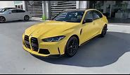 Tour the 2022 M3 Competition xDrive in Dakar Yellow | 4K