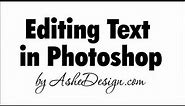 Editing Text in Photoshop