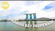 Marina Bay Sands and Waterfront Promenade Virtual Walking Tour, Singapore, August 2021, Part 1 [HD]