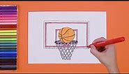 How to draw a Basketball Hoop