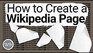 How to Create a New Wikipedia Page | Tutorial