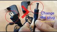 Convert mini USB charger plug to 2.1mm DC Plug power adapter Socket