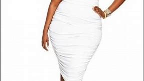 All White Plus Size Party Dresses