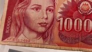 1989 Yugoslavian, 100,000 dinars#bills #currency #countries #banknotes