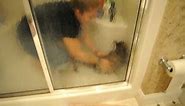Cat takes a shower, and Freaks out badly.... LOL