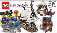 LEGO Creator Pirate Ship review! 2020 set 31109! All THREE builds!