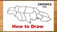 How to draw Jamaica map with provinces || Jamaica map drawing