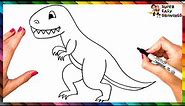 How To Draw A Dinosaur Step By Step 🦕 Dinosaur Drawing Easy