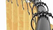 PrettyHome Adjustable Curved Shower Curtain Rod Rustproof Expandable 38-72 Inches Shower Rod Telescoping Design Extra Space Exquisite Customizable for Bathroom,Need To Drill,Black