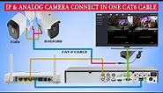 How to connect Analog & Ip camera over single Cat6 cable for DVR/HVR CCTV camera Wiring
