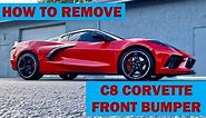 C8 Corvette Front Bumper Removal