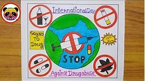 International day against drug abuse drawing /drug abuse awearness poster /Drugs poster