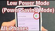 iPhones: How to Turn Low Power Mode (Power Saving Mode) On or Off